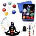 Load image into Gallery viewer, Natural Crystal Chakras Kit Amethyst Stone for Meditation and Yoga - Personal Hour for Yoga and Meditations 
