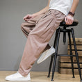 Load image into Gallery viewer, Loose Yoga Pants - Cotton Linen Pants Men Elastic Waist Harem Pant - Personal Hour for Yoga and Meditations 
