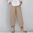 Load image into Gallery viewer, Harem Baggy Pants for Women - Casual Cotton Trousers with Elastic Waist - Personal Hour for Yoga and Meditations 
