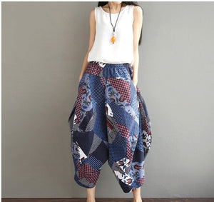Open image in slideshow, Wide Leg Harem Pants Trousers - Baggy Yoga Pants - Personal Hour for Yoga and Meditations 
