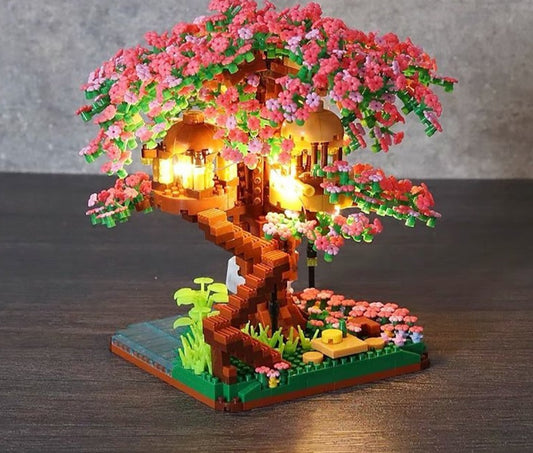 Mini Sakura Tree With Lights - Zen Decor Ideas for Kids - Personal Hour for Yoga and Meditations 