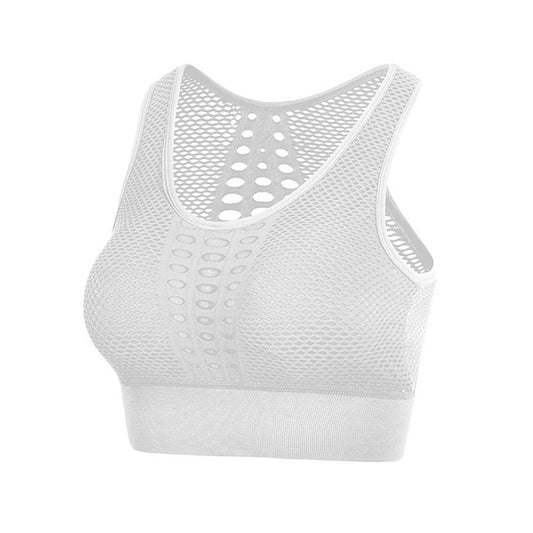 Women Breathable Active Bra Yoga Bra - Mesh Sports Top Push Up - Personal Hour for Yoga and Meditations 