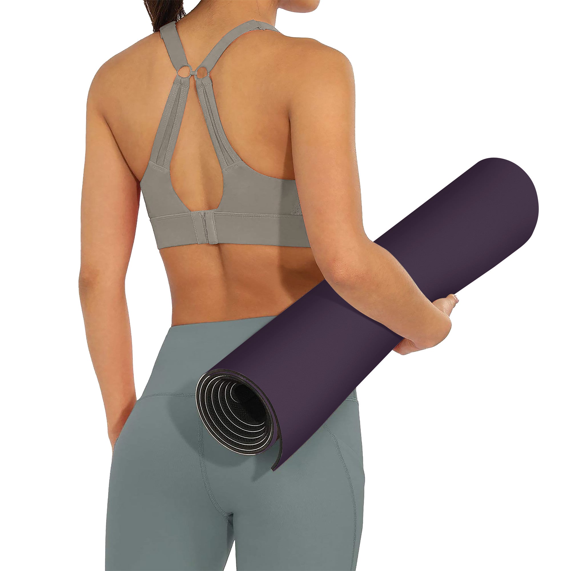 Purple Rubber Light Yoga Mat - Personal Hour for Yoga and Meditations 
