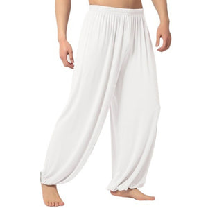 Yoga Harem Pants- Casual Solid Color Baggy Trousers - Personal Hour for Yoga and Meditations 