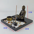Load image into Gallery viewer, Zen Style Buddha Sand Tray Decoration, Zen Garden Tea Light Candle Holder Home Living Room Ornament Sand Tray Kit - Personal Hour for Yoga and Meditations 
