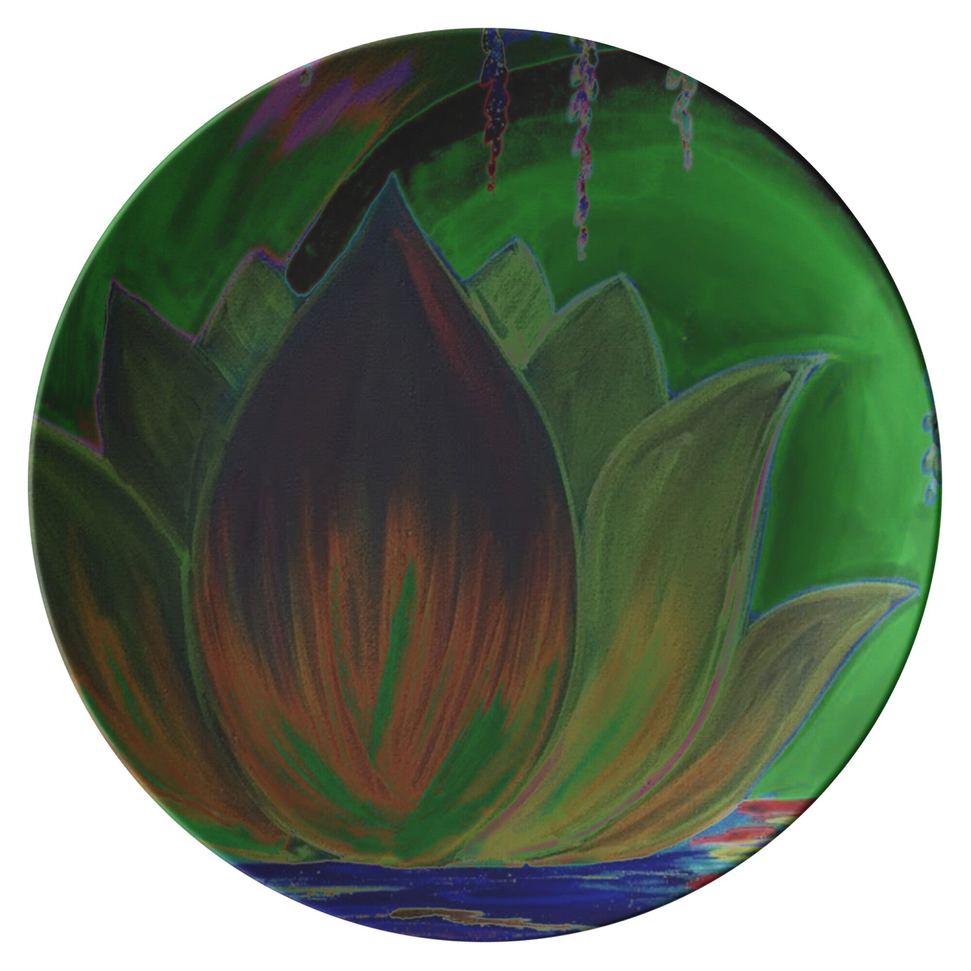 Zen Lotus Artistic Plat - Handmade Art Yoga and Meditation Products - Personal Hour