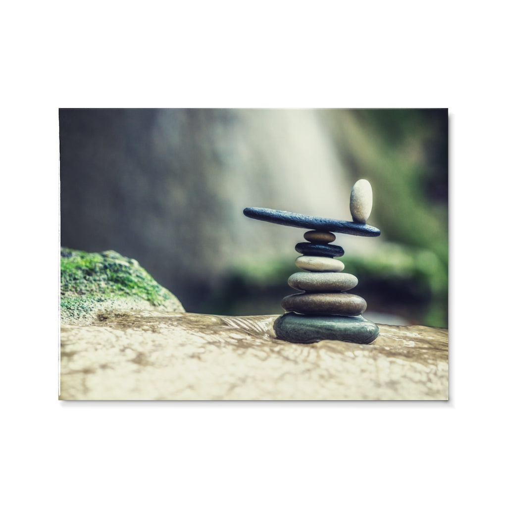 Zen Decor Ideas - Ceramic Balanced Photo Tile - Personal Hour for Yoga and Meditations 