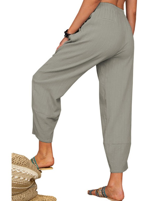 Women's Meditation Cotton Loose Pocket Comfy Pants - Personal Hour for Yoga and Meditations 