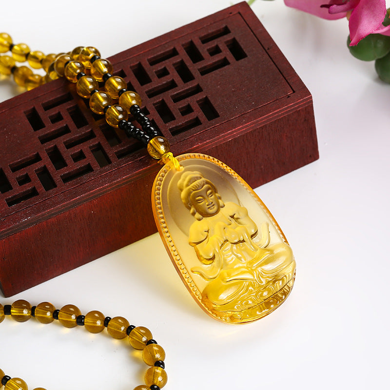 Huang Shuijing Buddha Bodhisattva Necklace Pendant eight Guardian twelve zodiac female natal Buddha jewelry - Personal Hour for Yoga and Meditations 