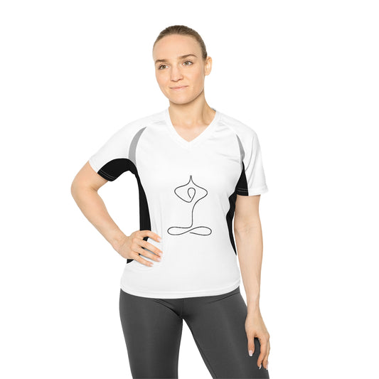 Women's V-Neck Yoga and Sports Shirt - Personal Hour for Yoga and Meditations 