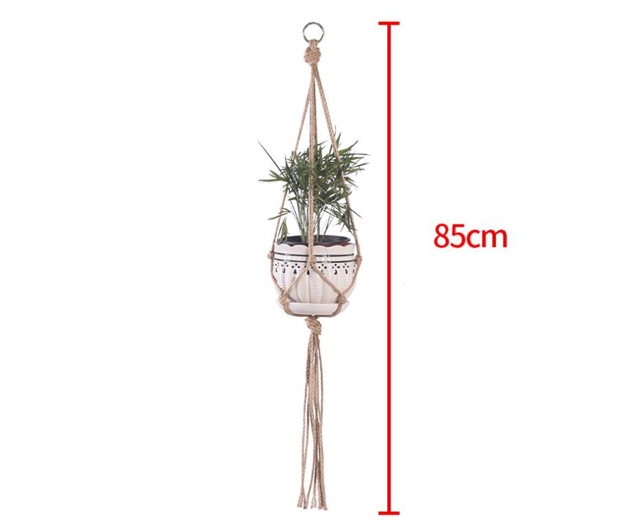 Hand-woven plant hanging basket cotton rope sling basket - Zen decor ideas - Personal Hour for Yoga and Meditations 