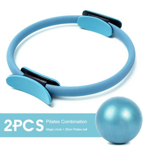 Yoga Ball Magic Ring Pilates Circle Exercise Equipment Workout Fitness Training Resistance Support Tool Stretch Band Gym - Personal Hour for Yoga and Meditations 