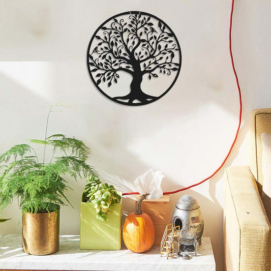 Yoga Decor - Metal Art Tree of Life Wall Decor for Mediation Room - Personal Hour for Yoga and Meditations 
