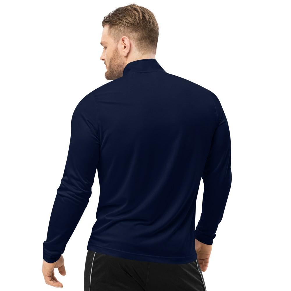 Adidas - quarter zip yoga pullover -  eco-friendly - regular fit navy - Personal Hour for Yoga and Meditations 