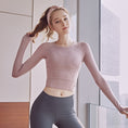 Load image into Gallery viewer, Women's long-sleeved tight-fitting and quick-drying yoga top - Personal Hour for Yoga and Meditations 
