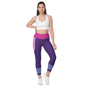 Open image in slideshow, Colorful Yoga Pants - Teen Leggings with Pockets - Personal Hour for Yoga and Meditations 
