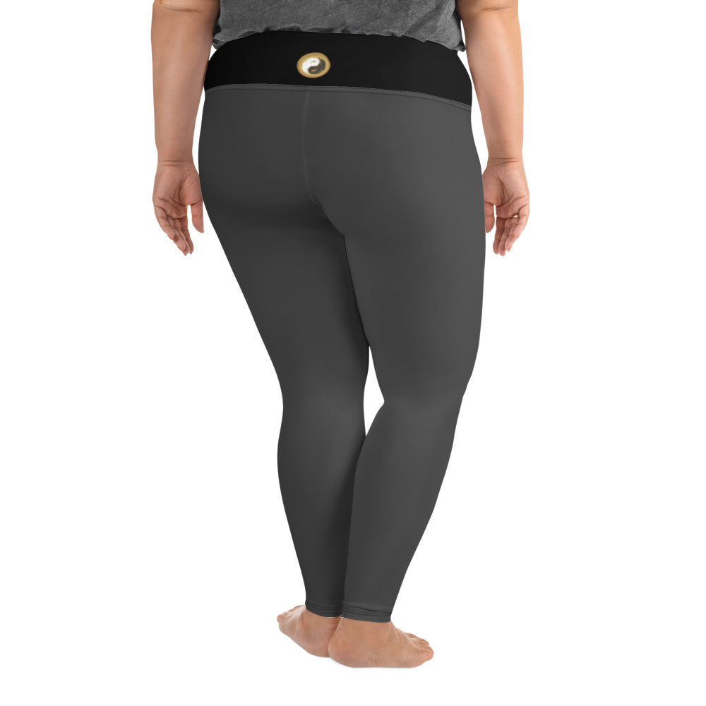 Aum Plus Size Yoga Leggings - Oversized Meditation and Zen Pants - Personal Hour for Yoga and Meditations 