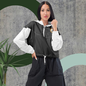 Open image in slideshow, Waterproof Women’s cropped windbreaker - Personal Hour for Yoga and Meditations 
