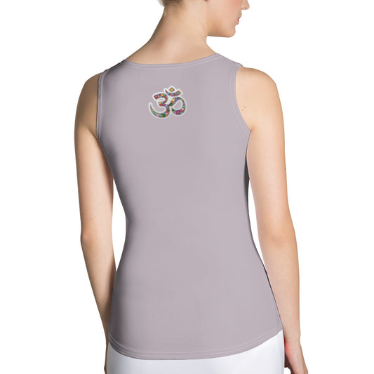 Aum (Om) Zen and Yoga Sublimation Cut & Sew Tank Top - Personal Hour for Yoga and Meditations 