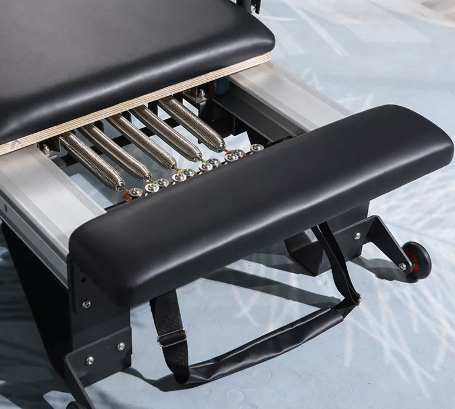 Aluminum Adjustable Pilates Reformer with Sitting Box and Board - Personal Hour for Yoga and Meditations 