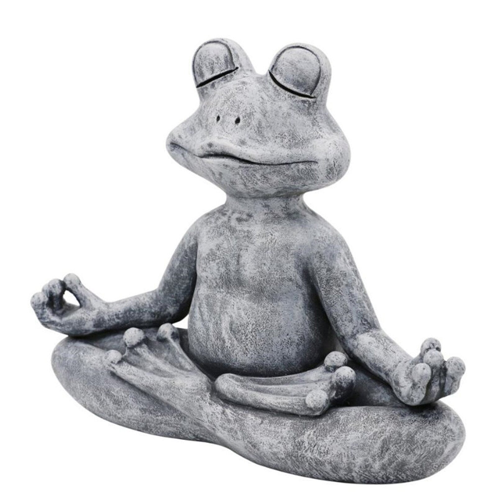 Zen Garden Decor - Frog Figurine Resin Yoga Statue - Personal Hour for Yoga and Meditations 