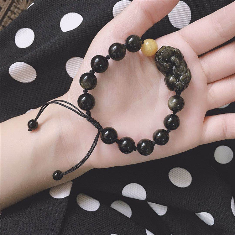 Stone Accessories - Colorful eyes jinyao stone couple bracelet - Personal Hour for Yoga and Meditations 