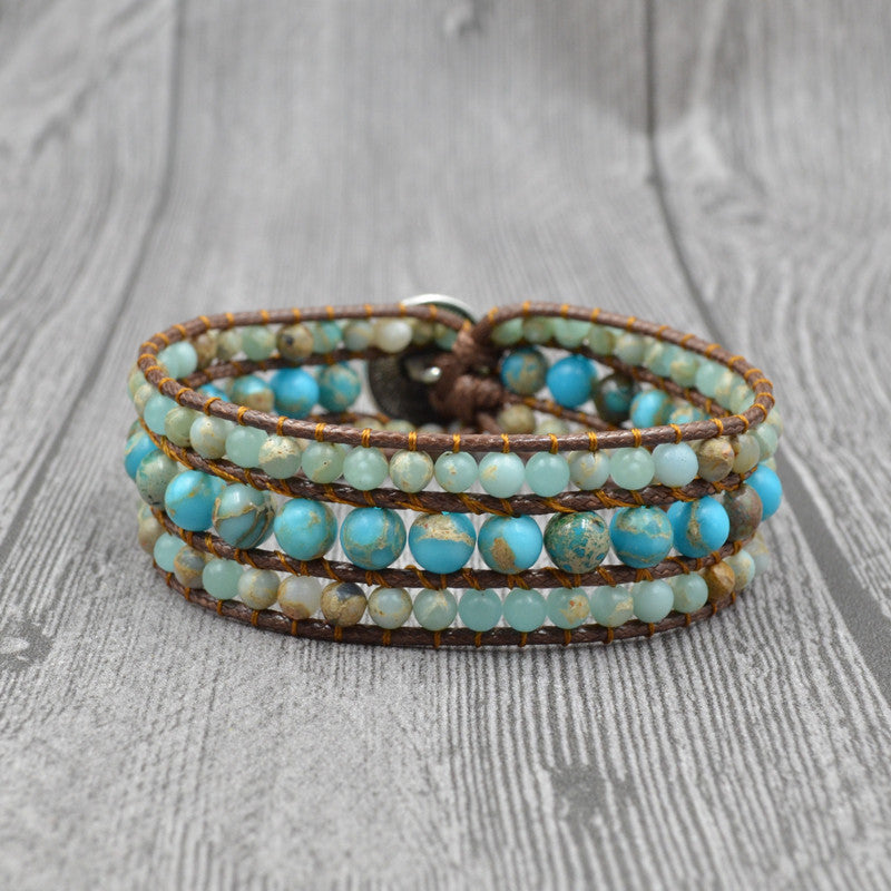 Stone Accessories  - Natural stone multilayer bracelet - Personal Hour for Yoga and Meditations 
