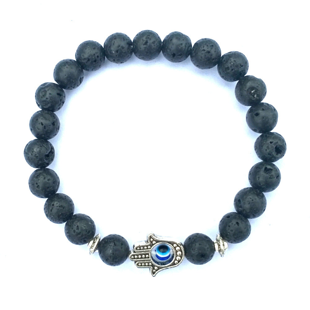 Stone Accessories -Bergamot evil eye stone bracelet - Personal Hour for Yoga and Meditations 