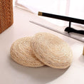 Load image into Gallery viewer, Tatami Futon Meditation Cushion - Round Yoga Circle Corn Husk Straw - Personal Hour for Yoga and Meditations 
