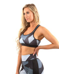 Load image into Gallery viewer, Bondi Sports Bra - Black/Grey - Personal Hour for Yoga and Meditations 
