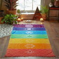 Load image into Gallery viewer, 7 Chakra's Yoga Tapestry Yoga and Meditation Mat - Meditation Gift - Personal Hour for Yoga and Meditations 
