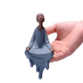 Load image into Gallery viewer, Zen creative ornaments - Clay monk buddha statues - Handcrafts gift - Personal Hour for Yoga and Meditations 
