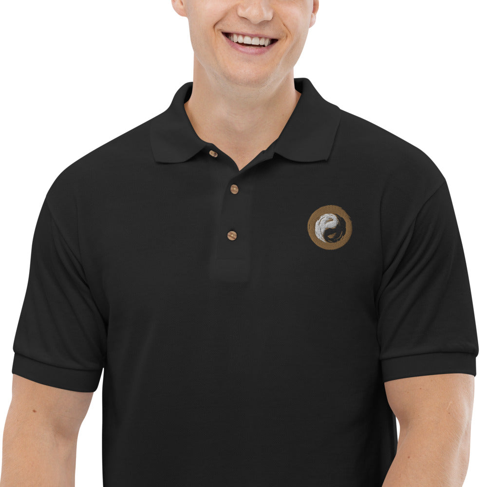 Yoga Embroidered Polo Shirt - Yoga Top for Men - Personal Hour for Yoga and Meditations 