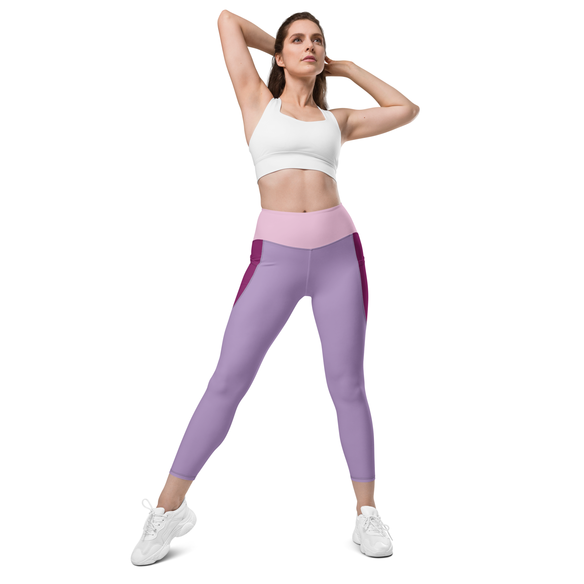 Colorful Yoga Pants Gym Leggings With Pockets - Personal Hour for Yoga and Meditations 
