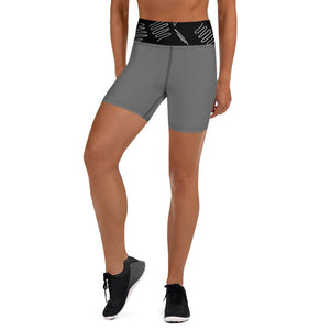 Comfortable High Waistband Yoga Shorts with Pocket - Personal Hour for Yoga and Meditations 