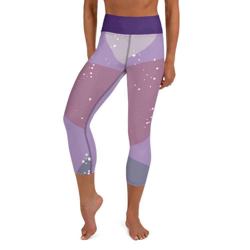 Comfortable Yoga Capri Leggings with High Elastic Waistband - Personal Hour for Yoga and Meditations 