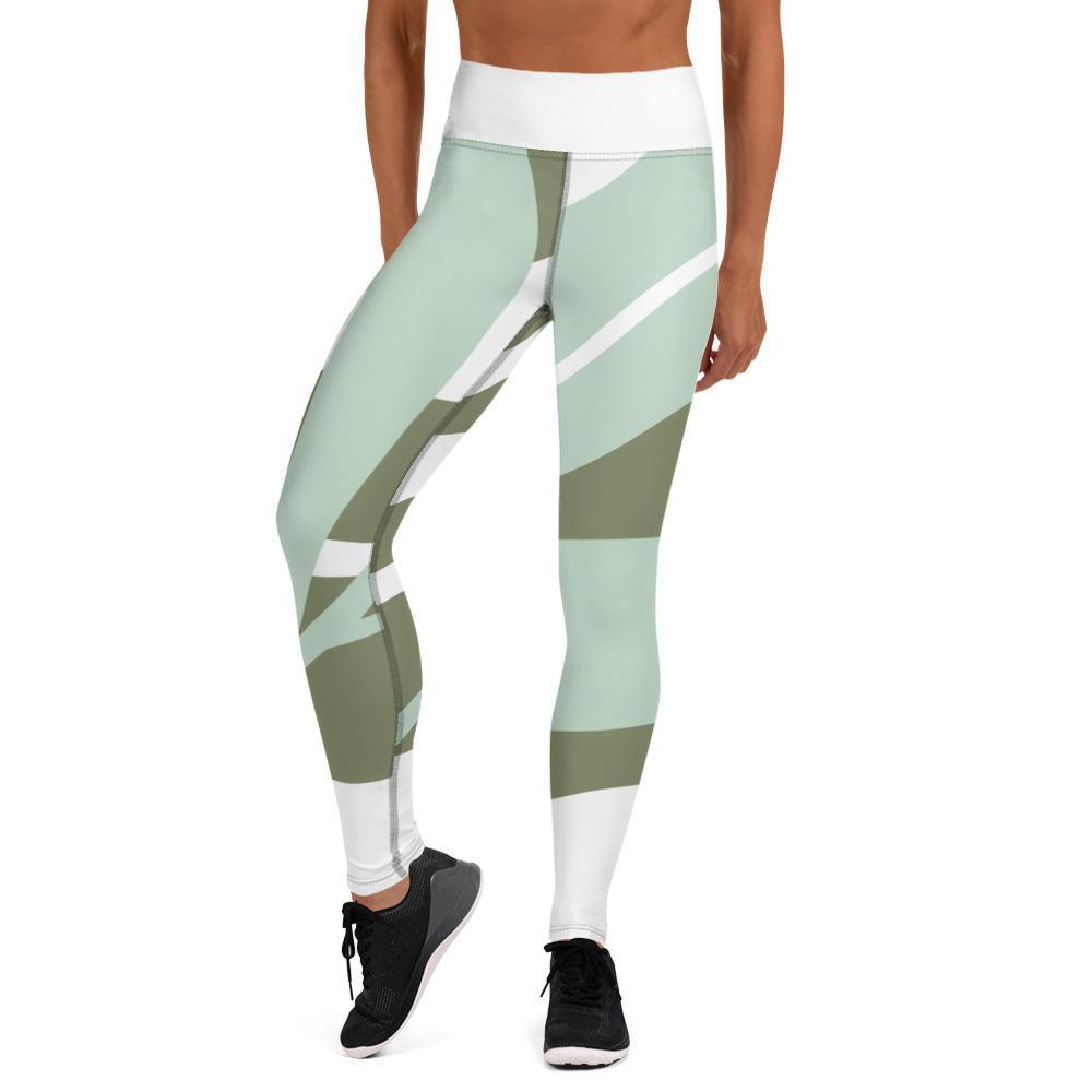 comfortable yoga leggings - inspired by nature - green - Personal Hour for Yoga and Meditations 