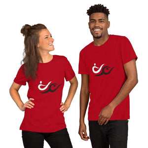 Open image in slideshow, Couple Matching Short-Sleeve Unisex Meditation T-Shirt - Red - Personal Hour for Yoga and Meditations 
