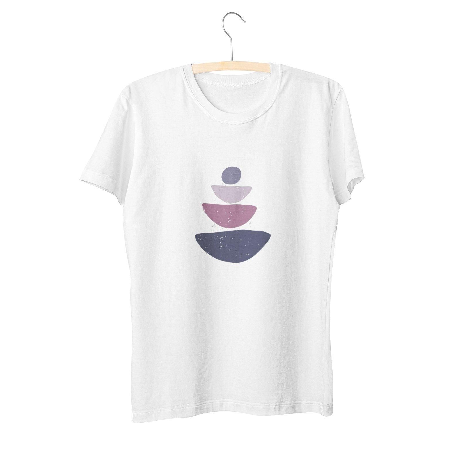 Couple's Crew Neck Cotton Jersey Yoga T-Shirt - Zen Style - Personal Hour for Yoga and Meditations 