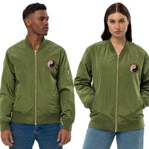 Open image in slideshow, Couple Matching Outfit - Premium Recycled Bomber Yoga  Jacket - Personal Hour for Yoga and Meditations 

