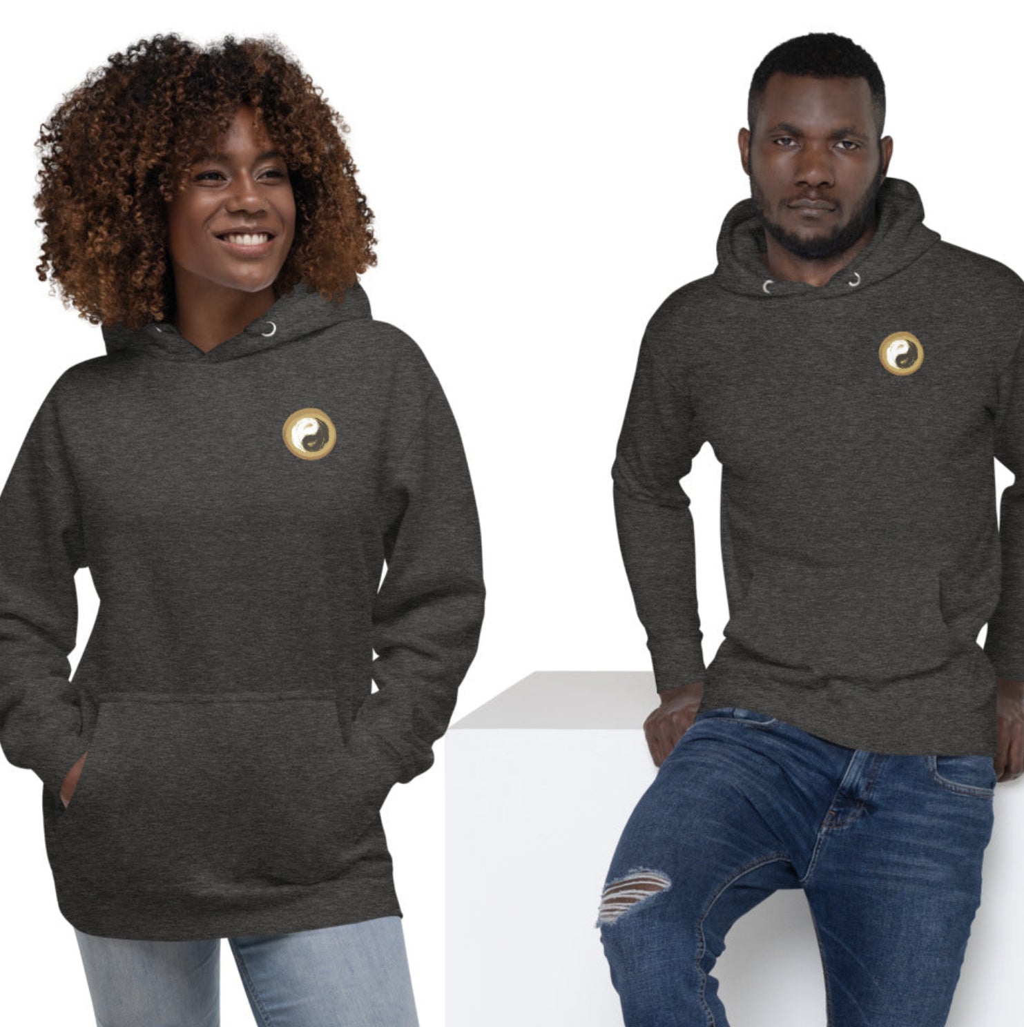 Couple Matching Unisex Soft Yoga Hoodie - Yoga Top for Men and Women - Personal Hour for Yoga and Meditations 