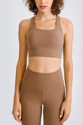 Load image into Gallery viewer, Cross Back Yoga Crop Top - Fitted Yoga Bra - Personal Hour for Yoga and Meditations 

