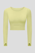 Load image into Gallery viewer, Cut Out Front Crop Yoga Tee - Personal Hour for Yoga and Meditations 

