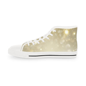 Men's High Top Sneakers - Christmas Lights - Personal Hour for Yoga and Meditations 