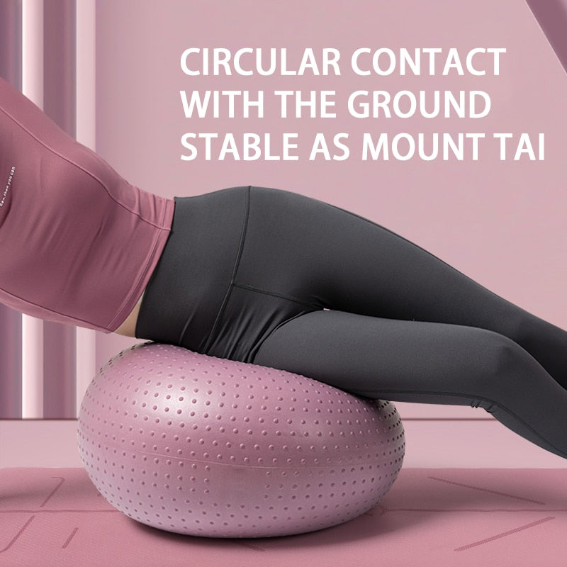Yoga Ball -  Pilates Donut Balance Mat - Personal Hour for Yoga and Meditations 