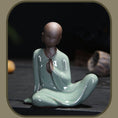 Load image into Gallery viewer, Small  Monk Buddha Statues Tathagata Yoga Mandala Sculptures Ceramic - Zen Decor Ideas - Personal Hour for Yoga and Meditations 
