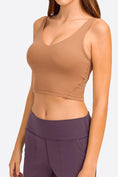 Load image into Gallery viewer, Deep V-Neck Crop Sports and Yoga Bra - Personal Hour for Yoga and Meditations 
