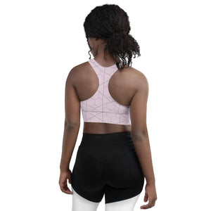 Open image in slideshow, double-layered front and shoulder straps longline yoga bra - Personal Hour for Yoga and Meditations 
