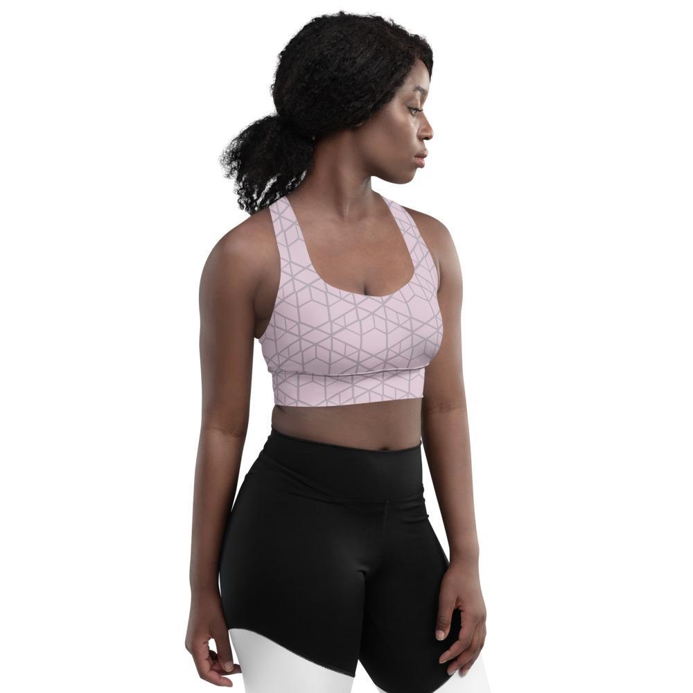 double-layered front and shoulder straps longline yoga bra - Personal Hour for Yoga and Meditations 