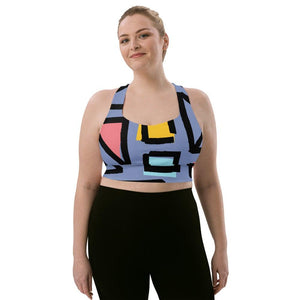 Double-Layered Front Longline Sports and Yoga Bra - Compression Fabric - Personal Hour for Yoga and Meditations 